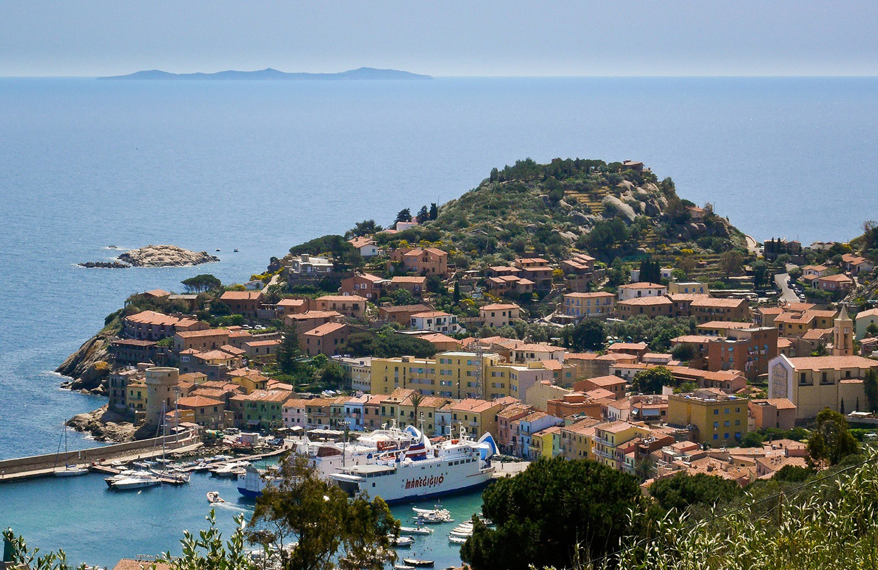 Giglio Porto, the main port of Giglio Island, in the Tuscan Archipelago
