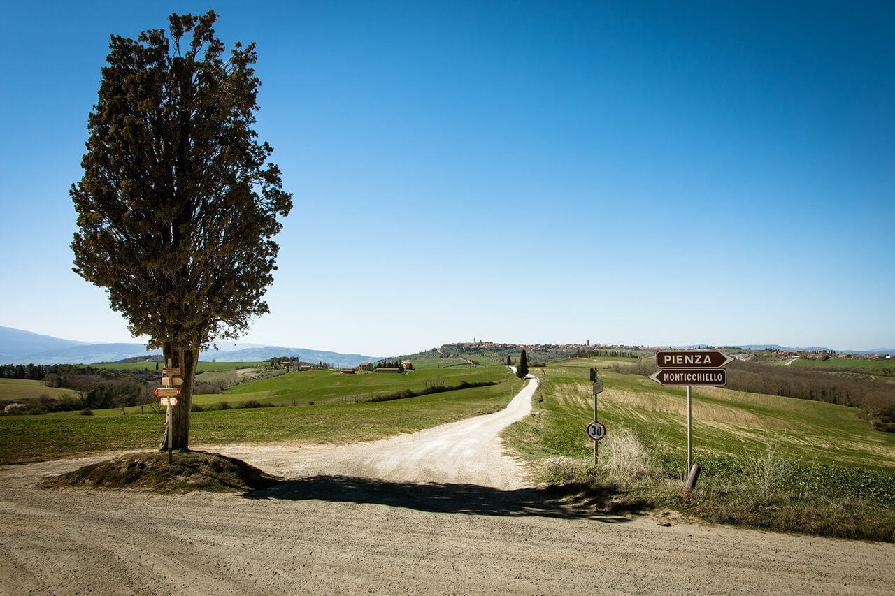 A country road in Val d’Orcia