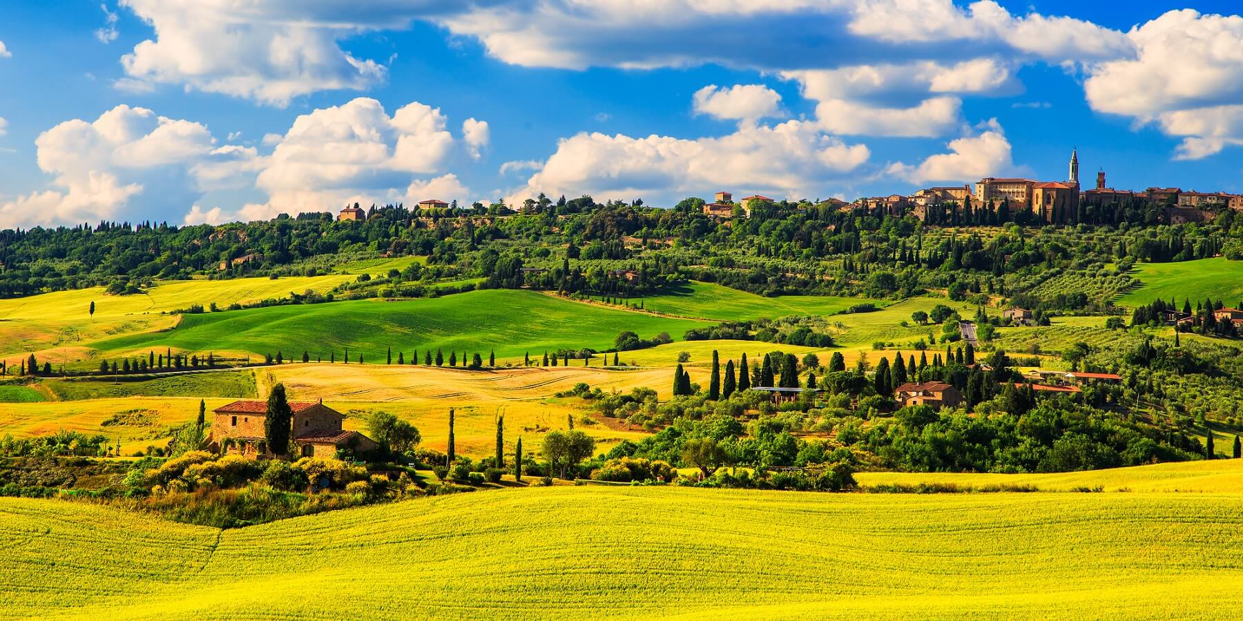 During the springtime in Tuscany, the colors are stunning