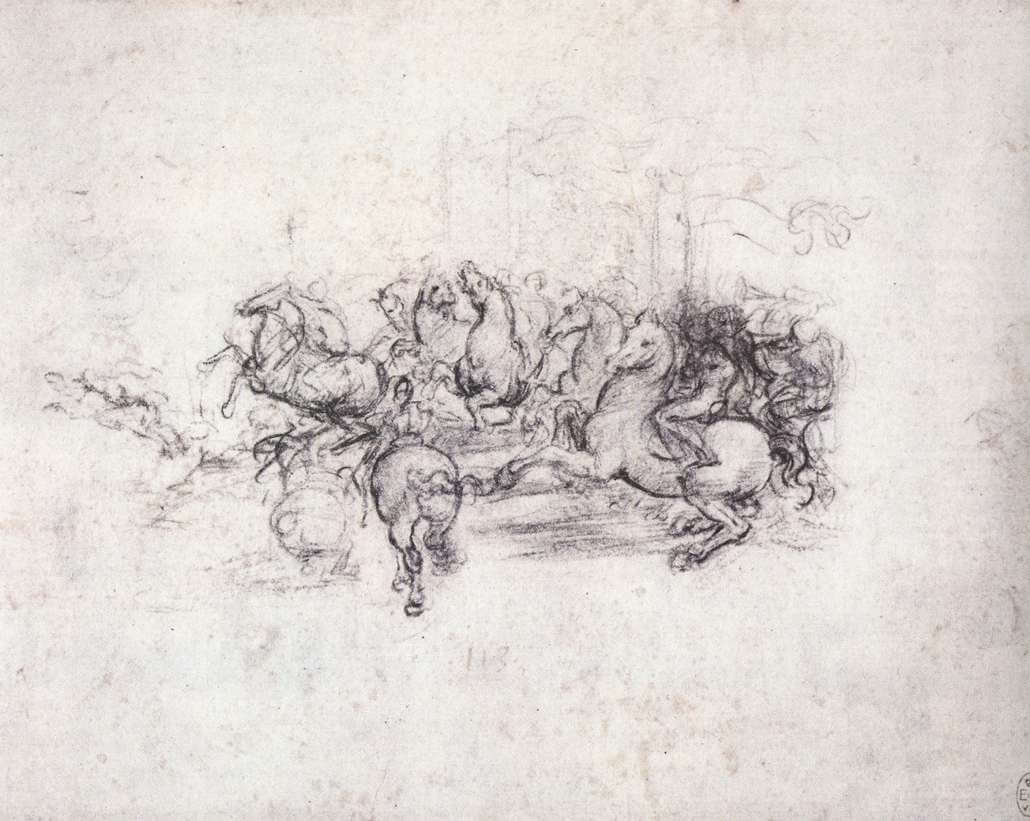 Leonardo Da Vinci's painting depicting the battle of Anghiari