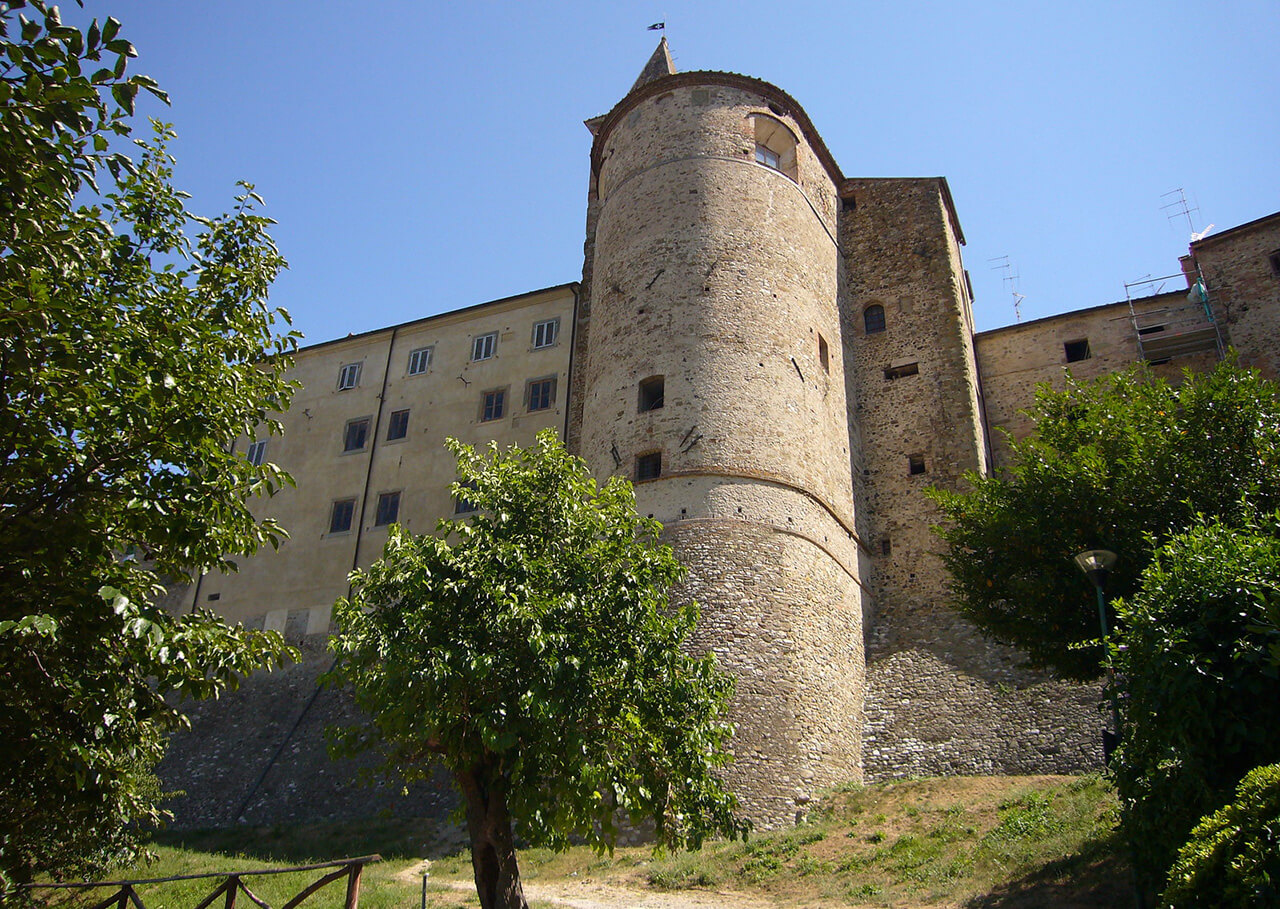 The medieval walls of Anghiari