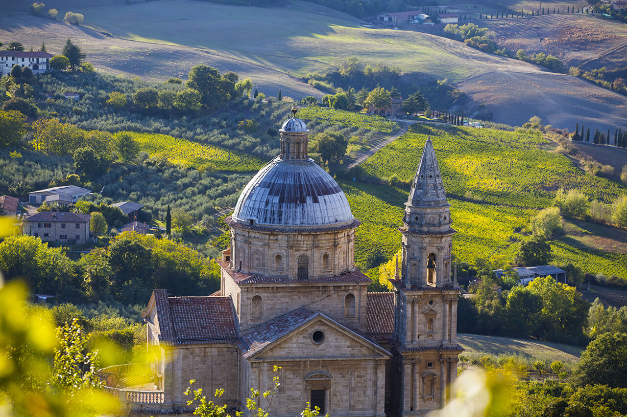 Explore Montepulciano's historic center and stunning architecture, climb the Torre di Pulcinella for panoramic views, and taste the local wine.