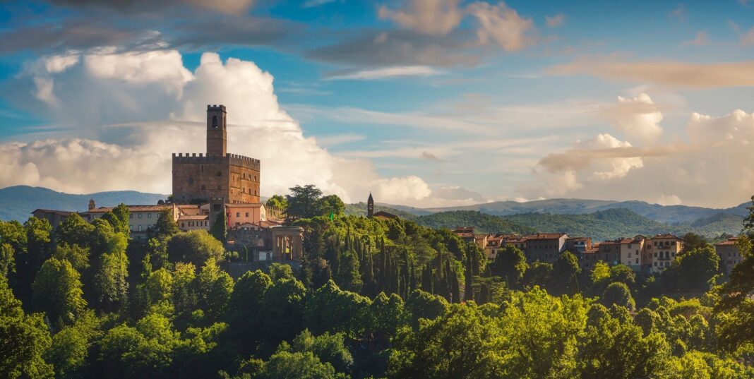 The medieval town of Poppi, in Tuscany