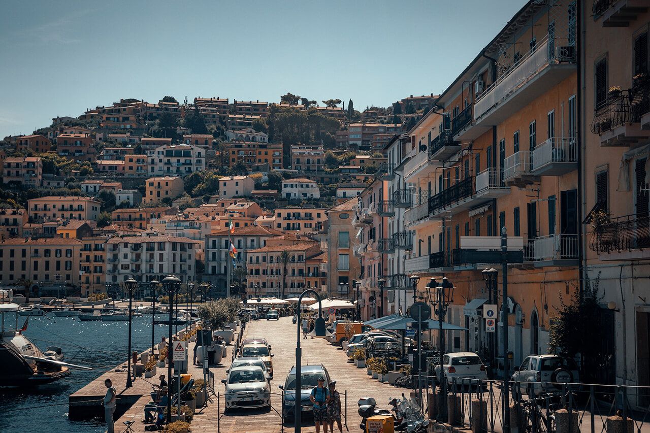 The iconic view of Porto Santo Stefano: an ideal destination for a day trip from Siena