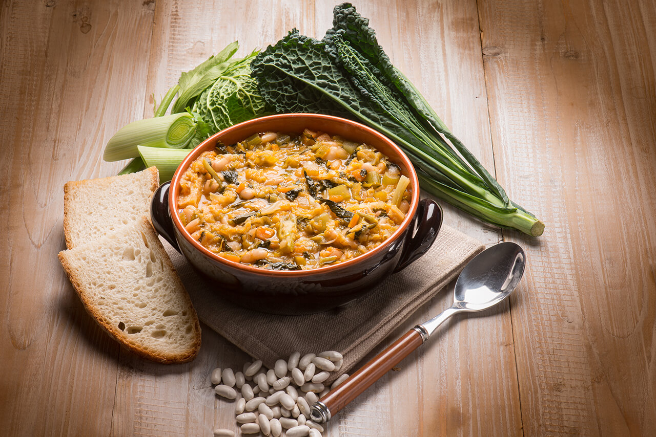 La ribollita is an authentic Tuscan soup from Florence