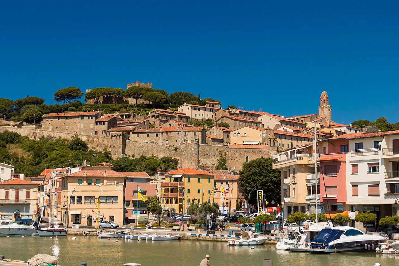 Castiglione della Pescaia seen from the port