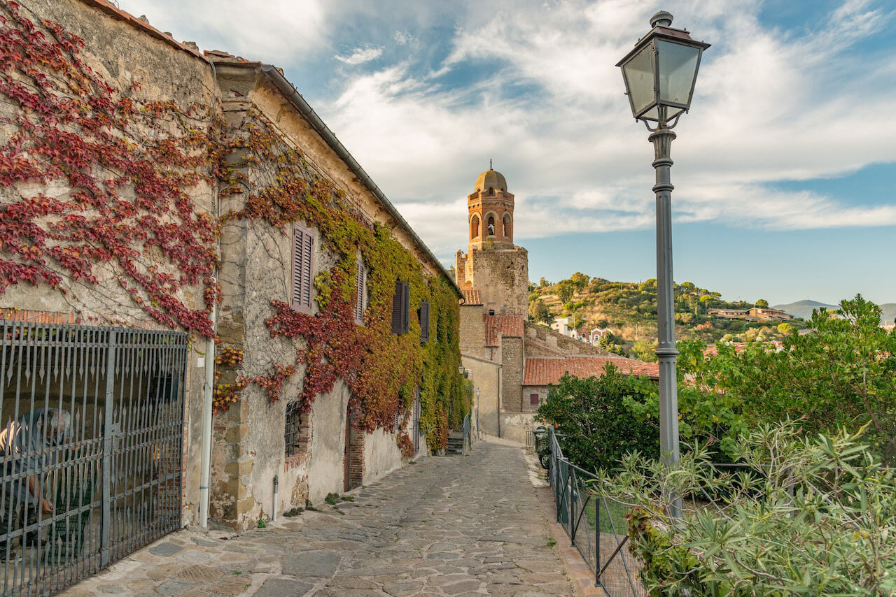 A panoramic view of the historical center of Castiglione della Pescaia