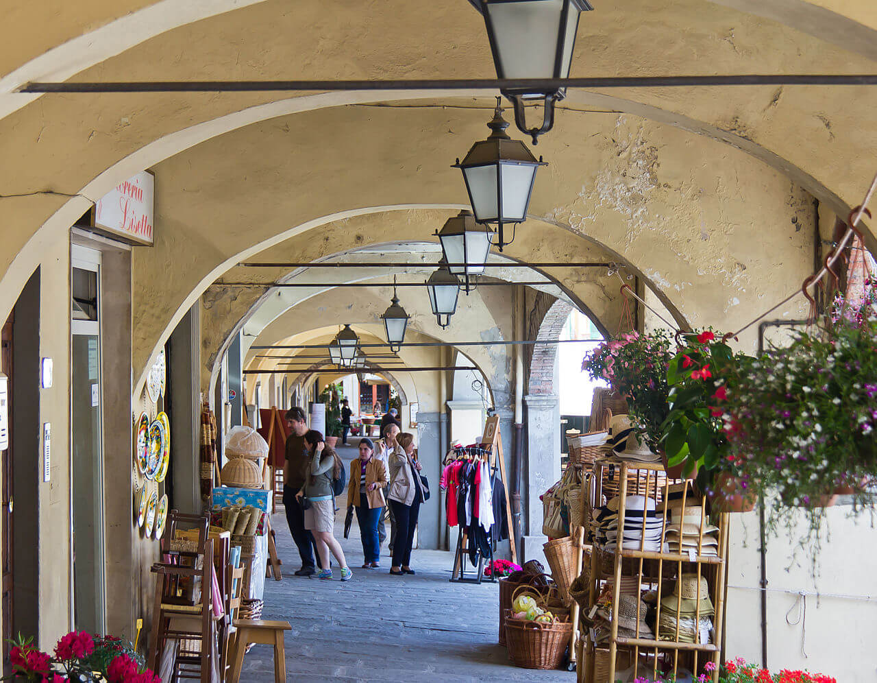 Arcades at the Piazza Giacomo Matteotti, Greve in Chianti
