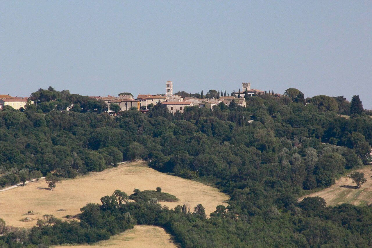 A panoramic view of the town of Saturnia