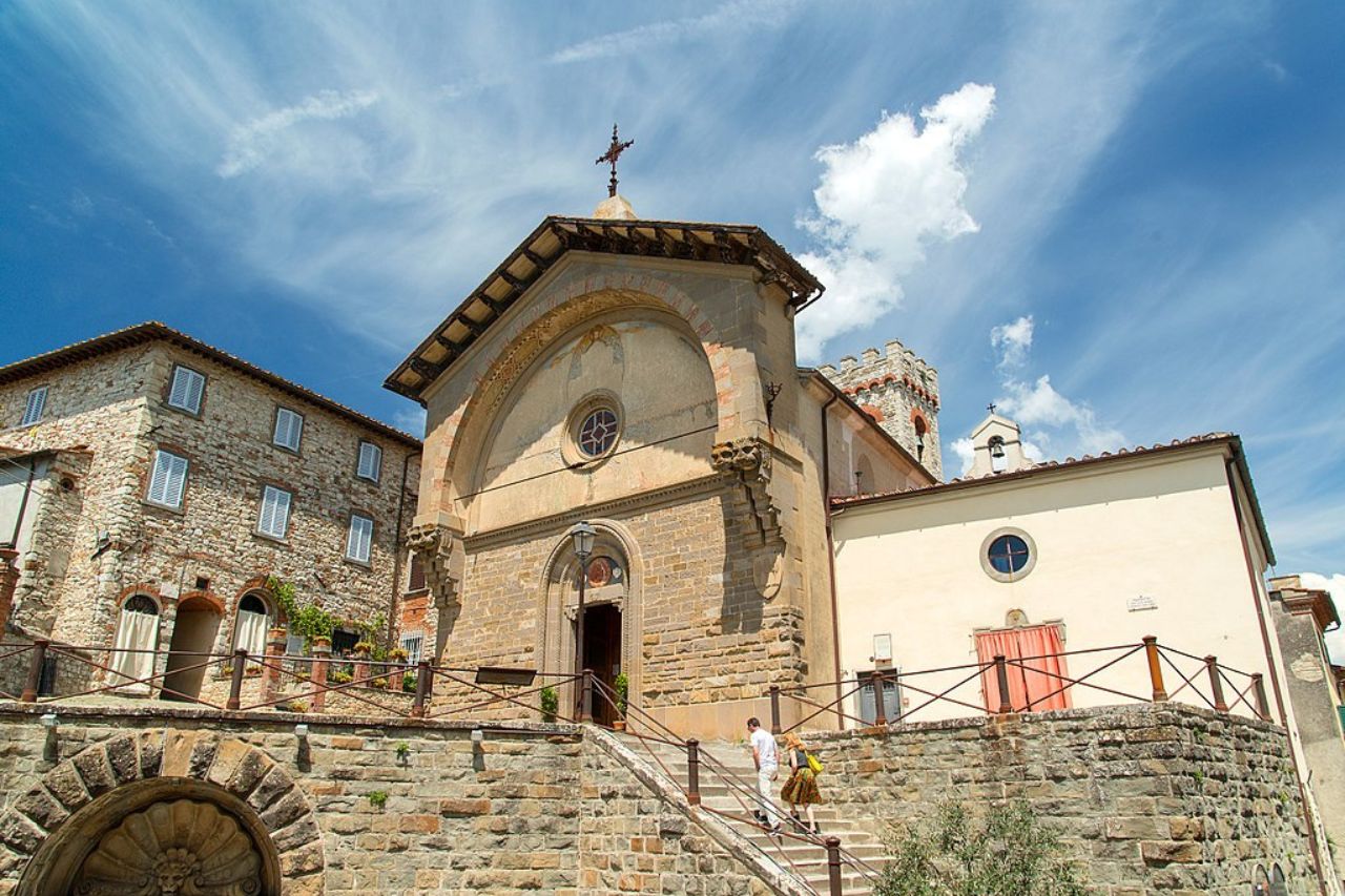 The first floor of the facade of the historic Church of San Niccolò