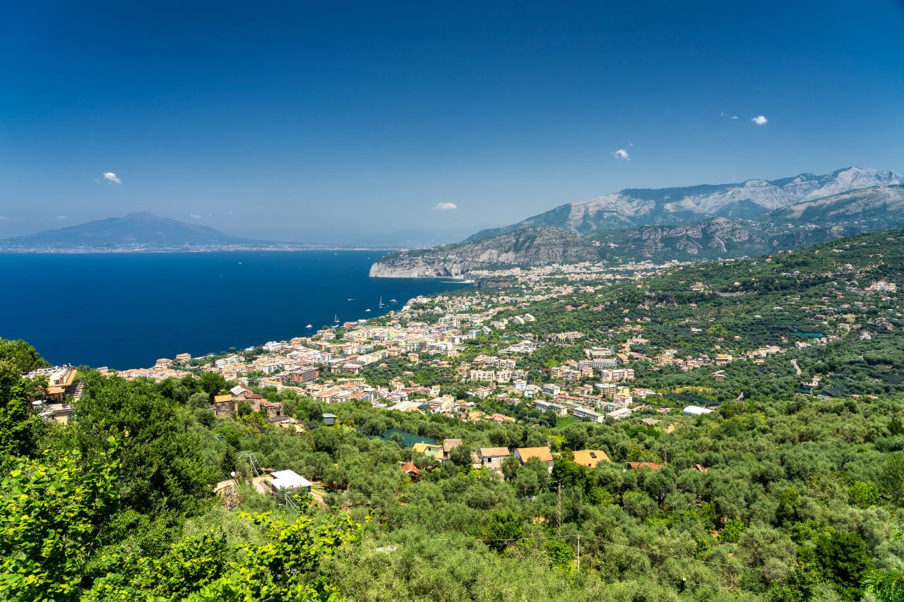 A clear sky on the Amalfi Coast in September