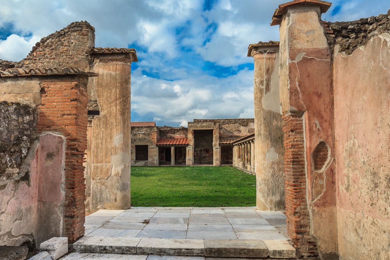 The archaeological excavations of Pompeii, near Naples seen in these pictures