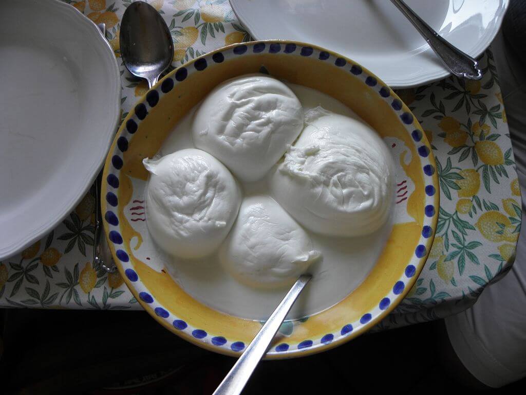 On the Amalfi Coast, "Mozzarella di Bufala Campana" is one of the best dishes