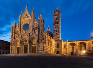 17 Day Trips from Siena – Discover Slices of Tuscan Life The main square of Siena photographed at night, after a day trip