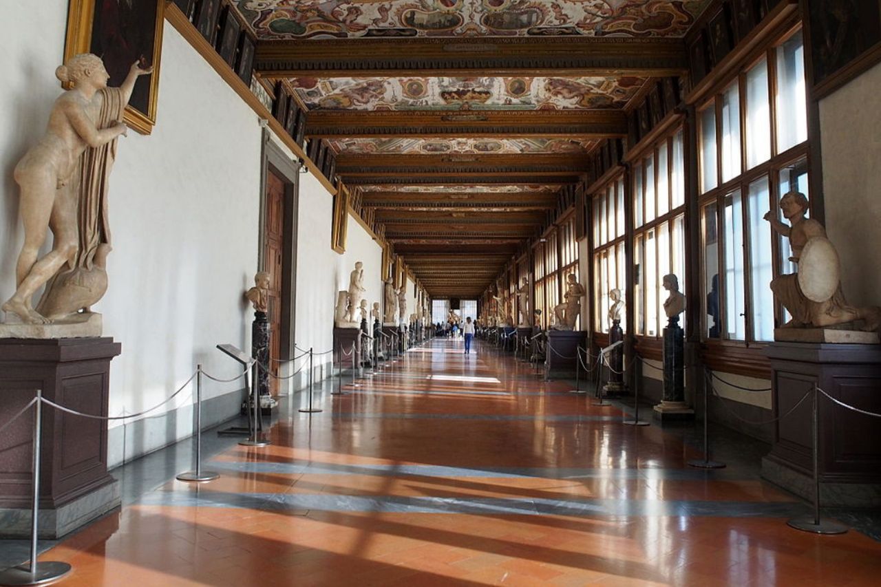 Inside the Uffizi museum, there are Ancient works of art.