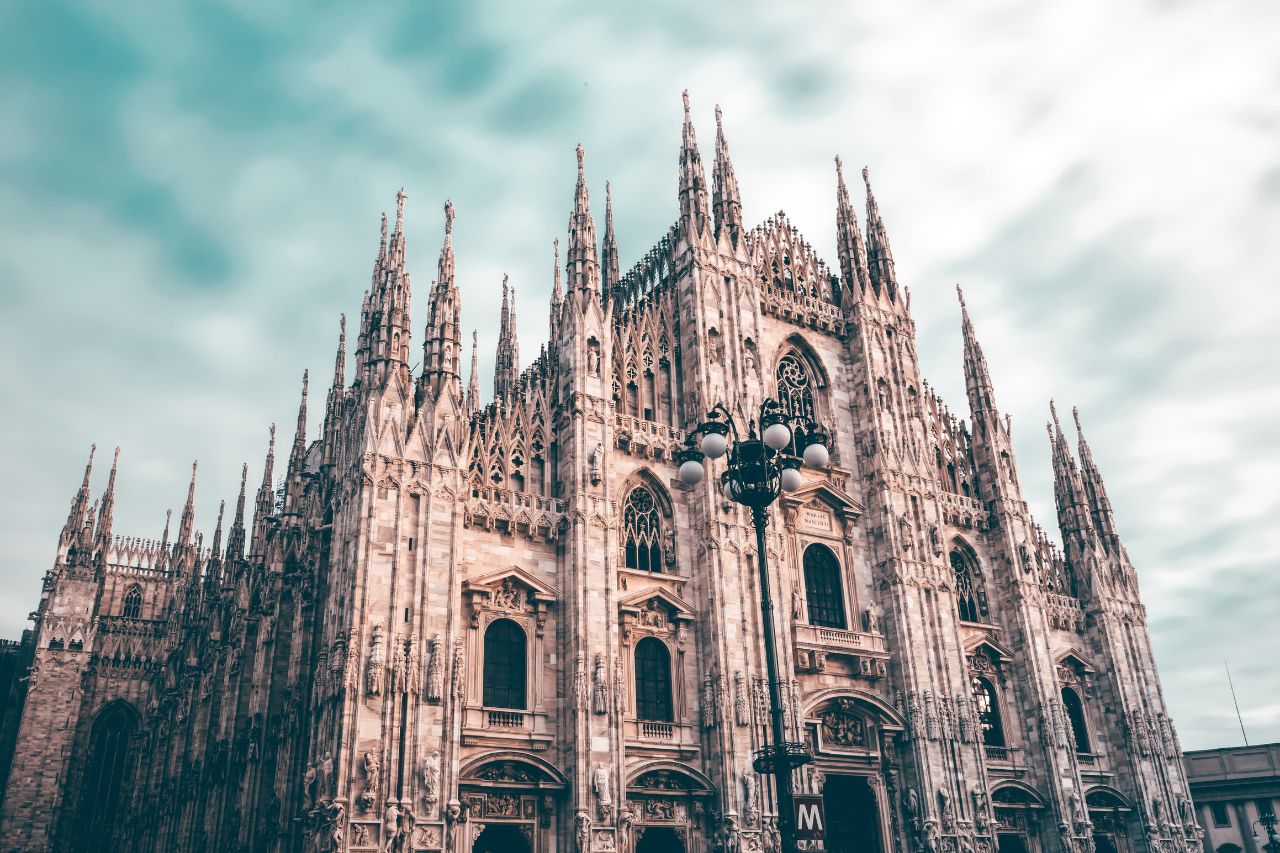 This is the capital of fashion and historical, the Duomo of Milan Italy.