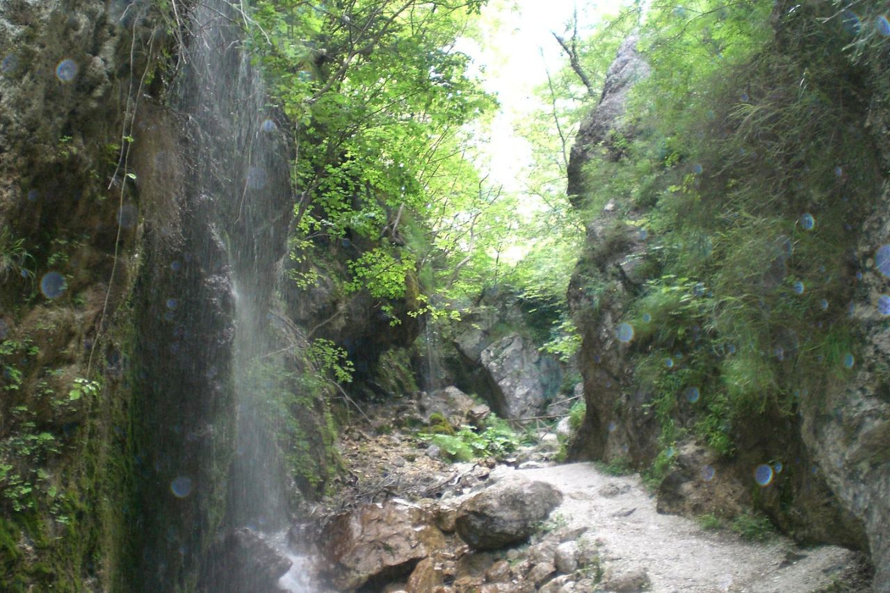 The Piacenza mountains with rocks formation and water spring. Located near Naples