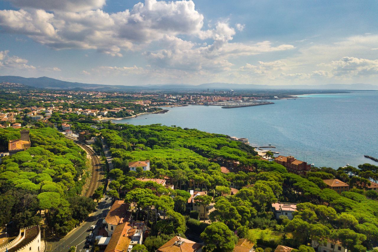 An areal view of beautiful place of Etruscan Coast