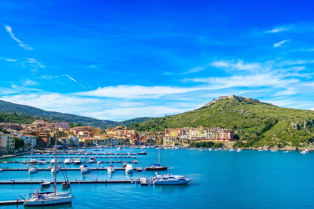 An amazing view of the sea and of the Spanish Fortress in Porto Ercole.