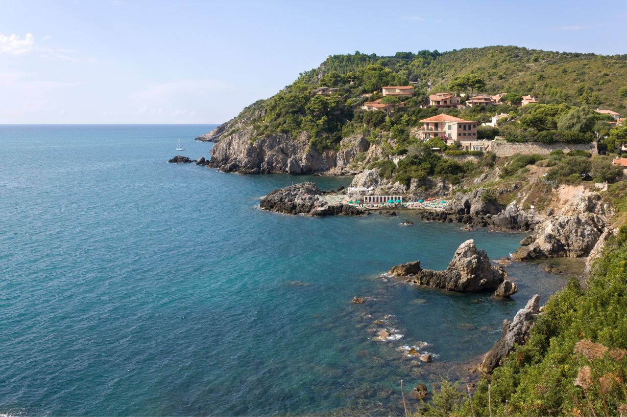 The amazing coastal town of Talamone, perfect for water sports.