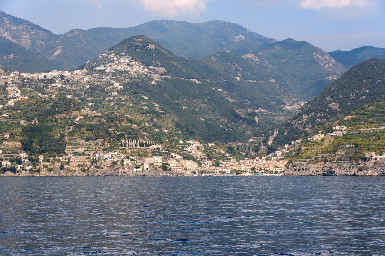 A view of the mountain coast aorund the town of Minori