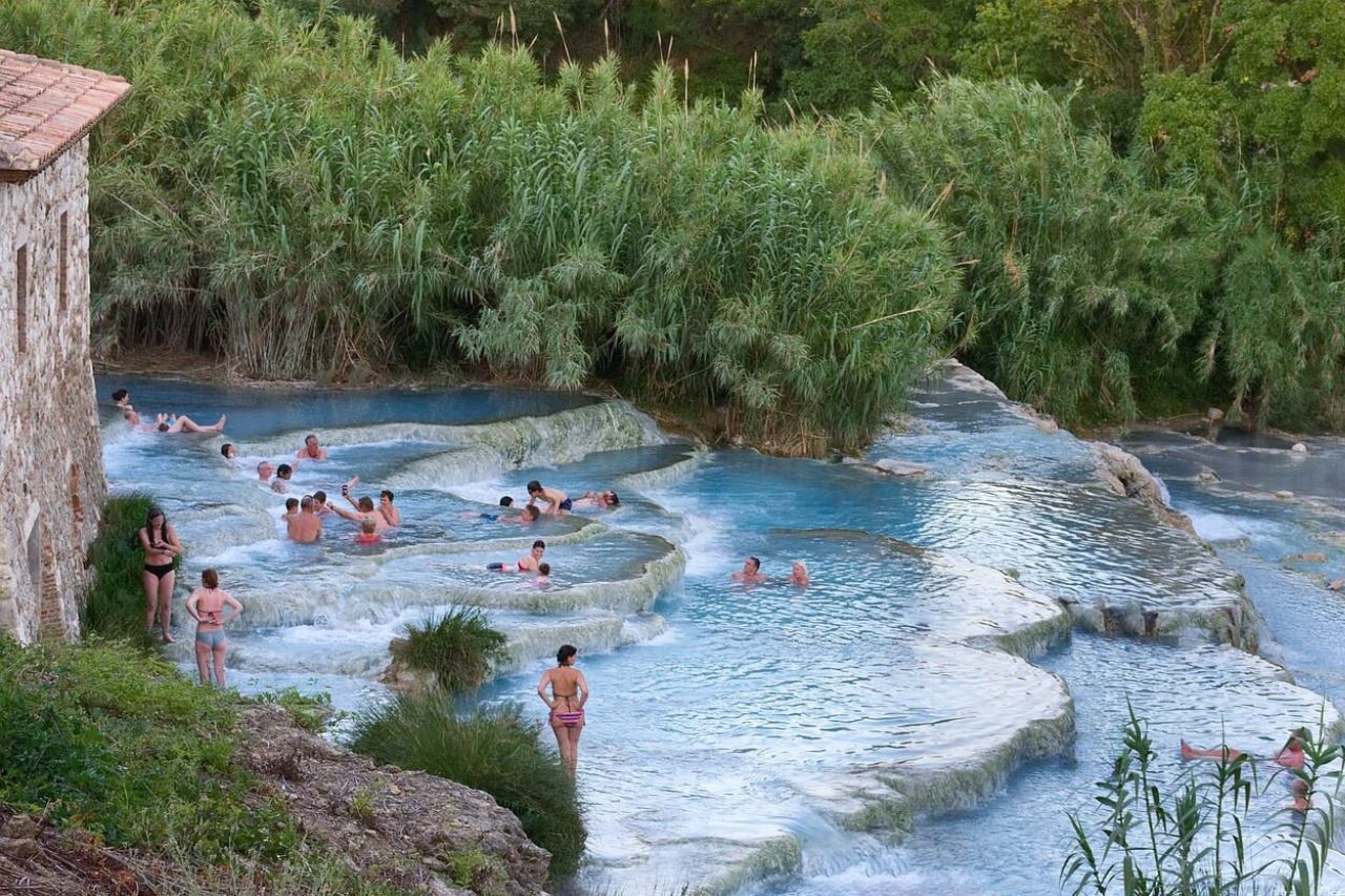 The natural hot springs of Saturnia (Cascate del Mulino)