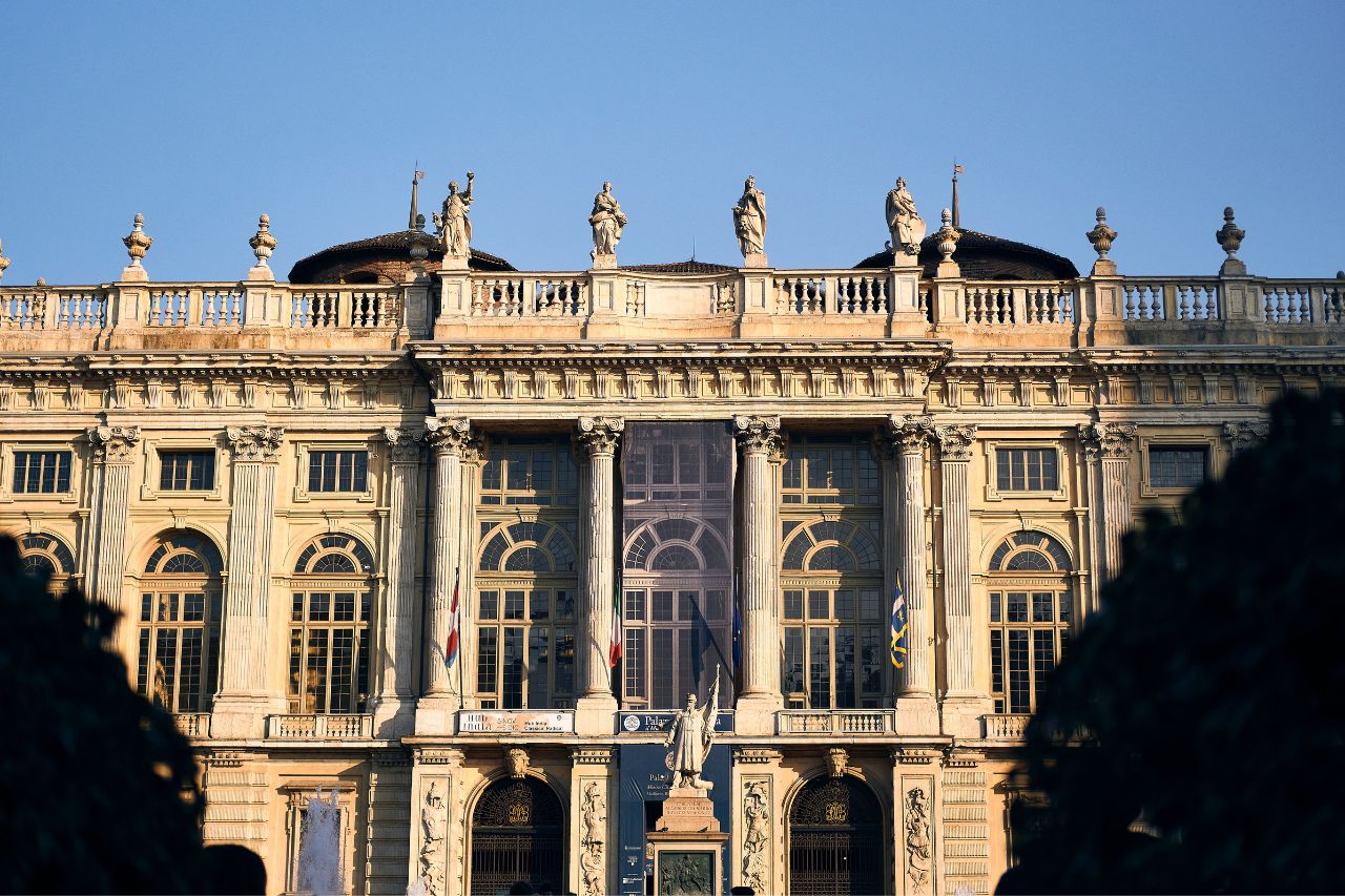 The Palazzo Madama is one of the famous palaces with statues located in Italy.