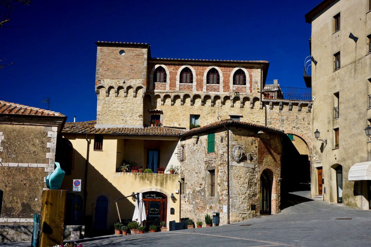 The town center of San Casciano dei Bagni