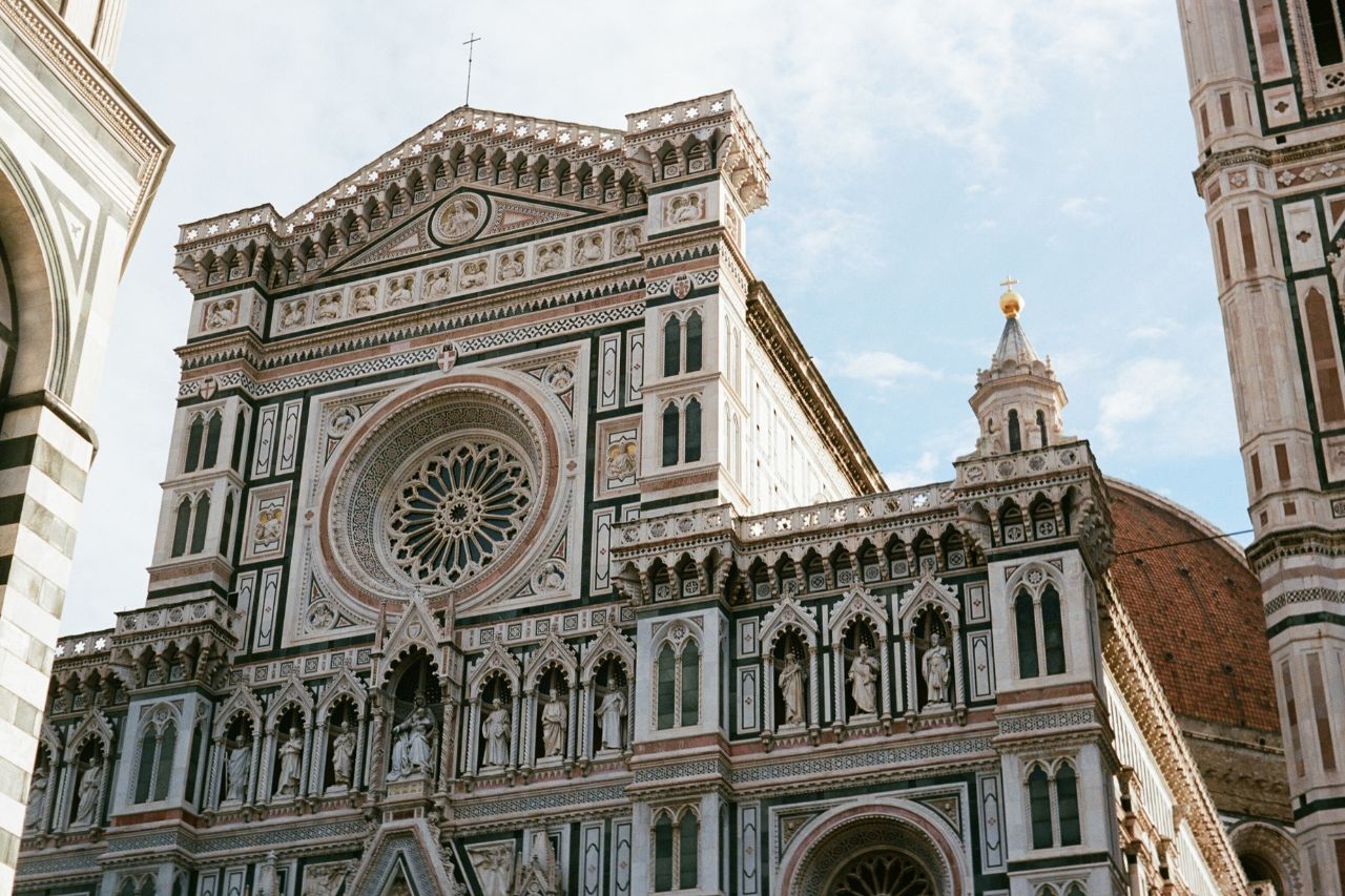 The Gothic architecture design of the Florence Cathedral