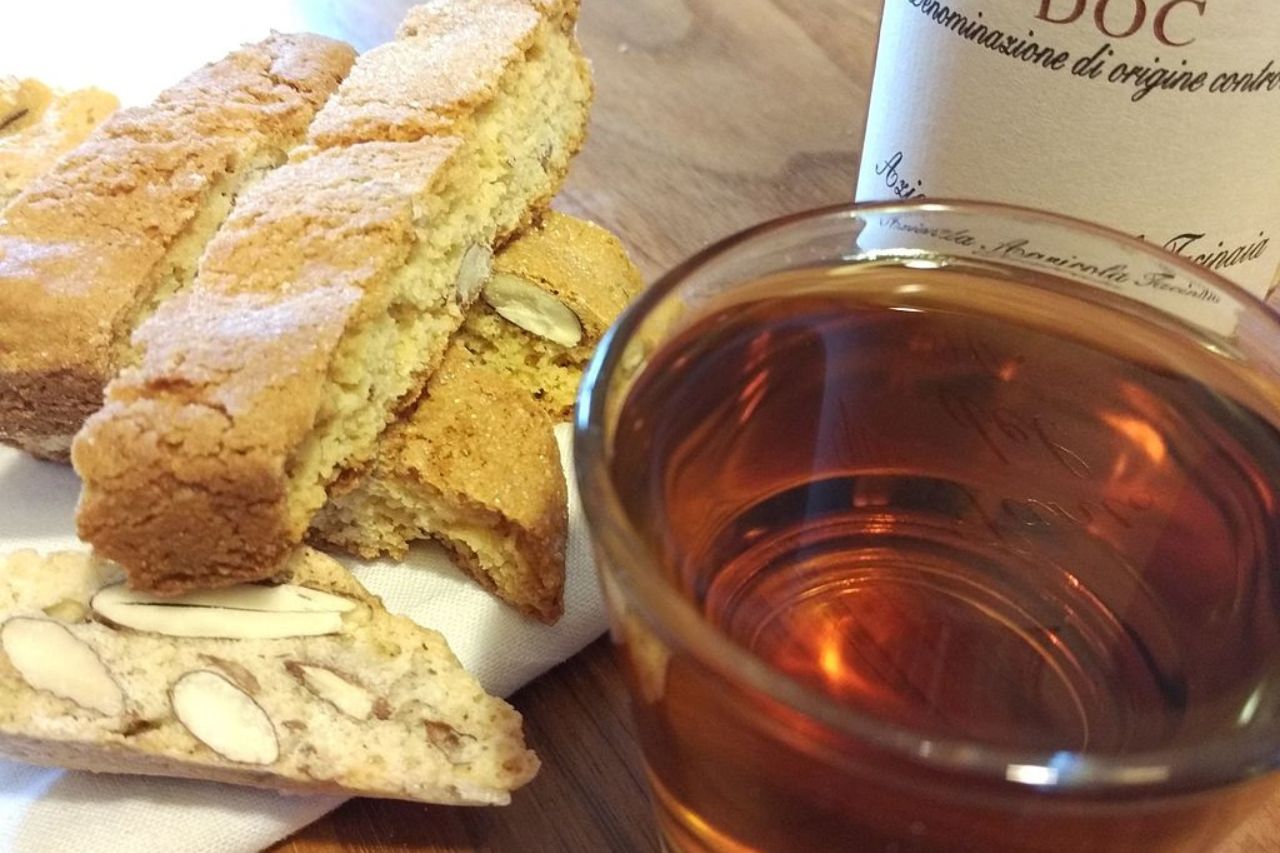 Vin Santo and cantuccini are a perfect match for Tuscan desserts.