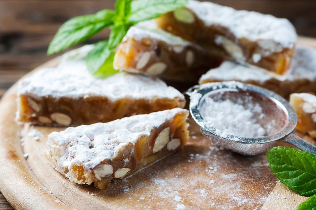 Panforte is a Tuscan dessert from Siena, eaten especially during the Christmas season.