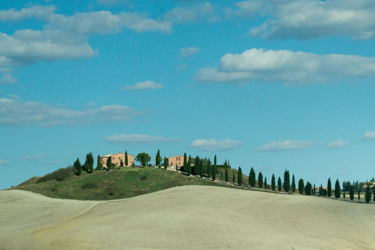 A villa in Tuscany during the spring season