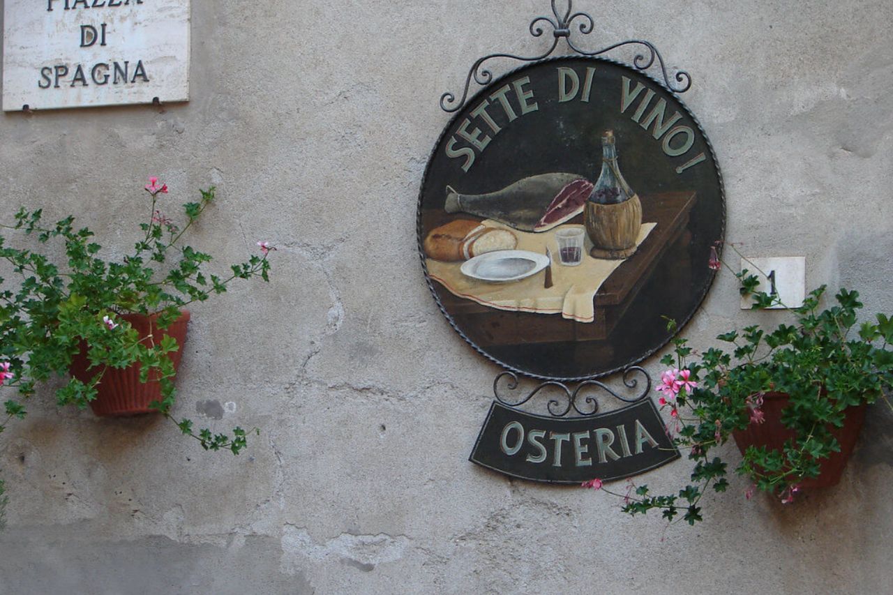 The restaurant Sette di Vino, in Pienza