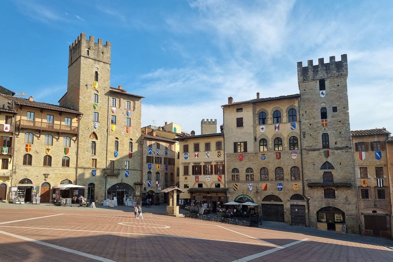 Piazza Grade, the main square of Arezzo