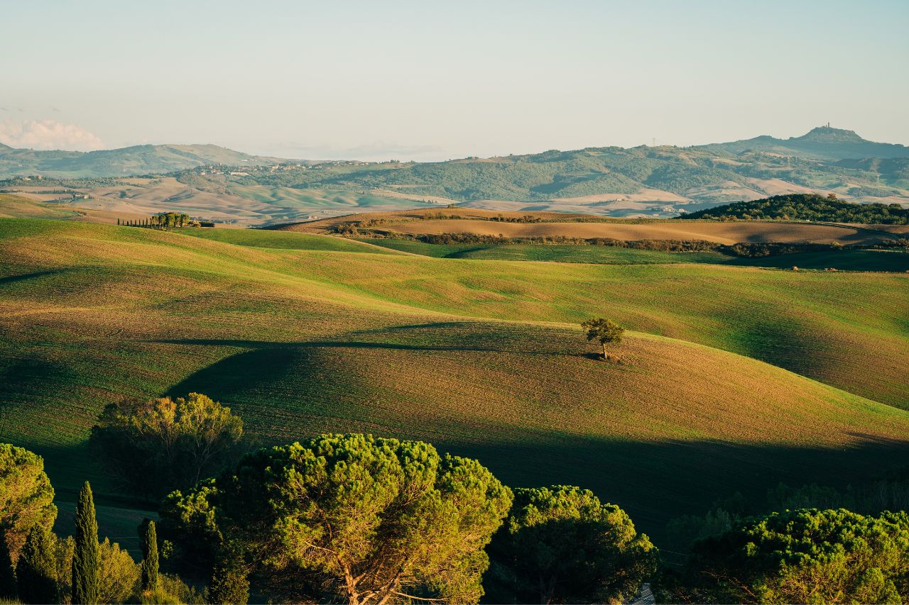 The typical Tuscan landscape in October