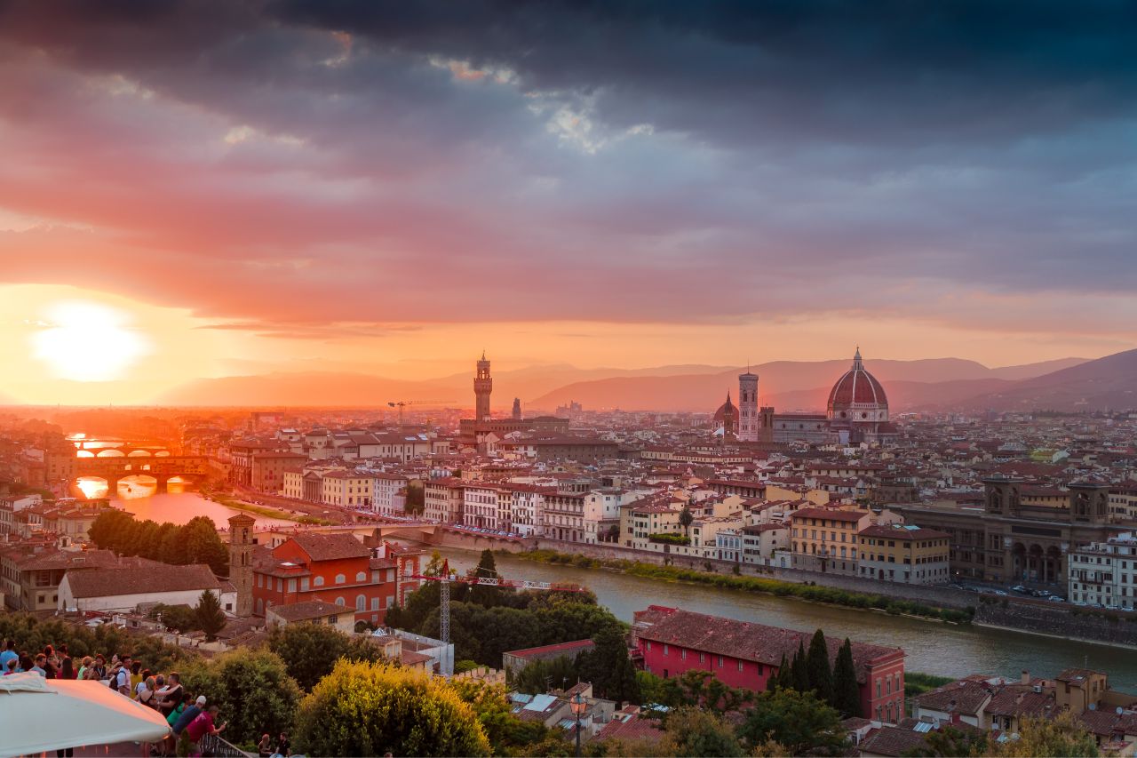 A beautiful sunset in Florence.