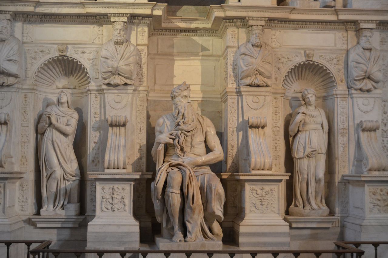 The Tomb of Pope Julius II is an impressive sculptural ensemble created by Michelangelo in the early 16th century in Rome.
