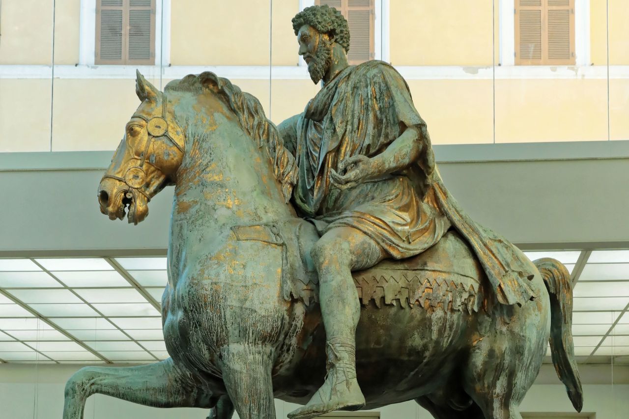 The Equestrian Statue of Marcus Aurelius is a remarkable bronze sculpture located in the Capitoline Hill in Rome