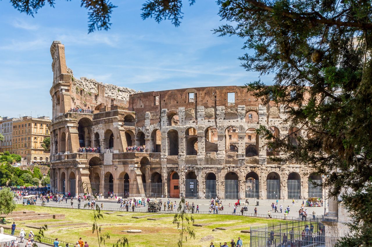 The Colosseum, emblem of Rome, is a work of art of ancient architecture and a symbol of the greatness of the Roman Empire