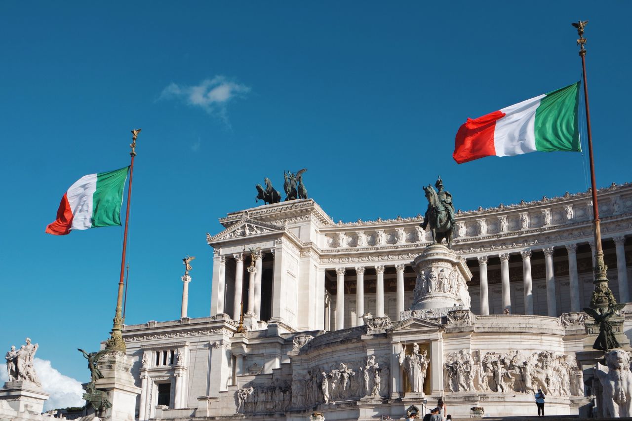 The Altare della Patria, a majestic architectural work in Rome, represents the art and grandeur of Italy's history