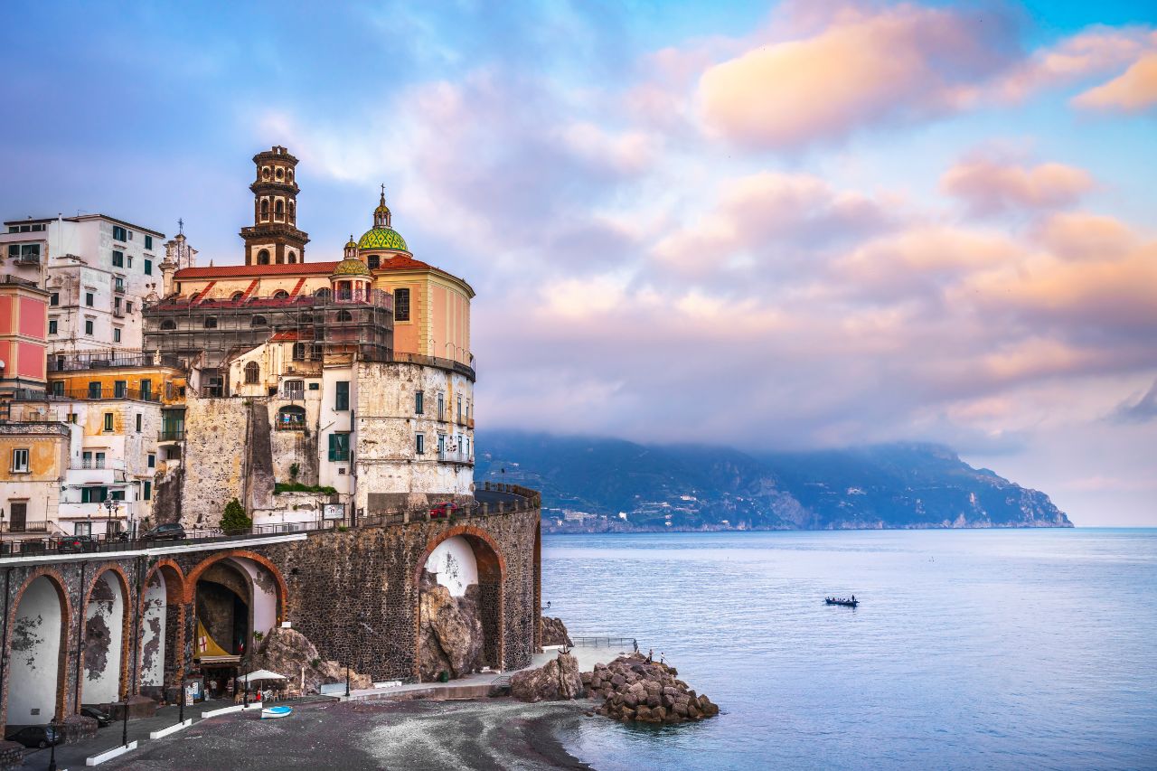 Atrani, a charming coastal town on the Amalfi Coast is located near Vietri sul Mare