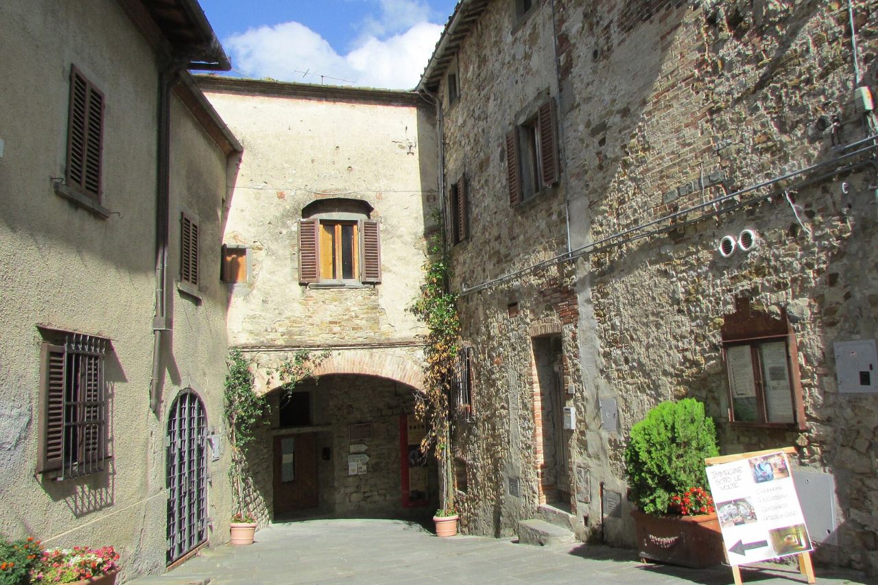 The historic center of the city of Castellina in Chianti
