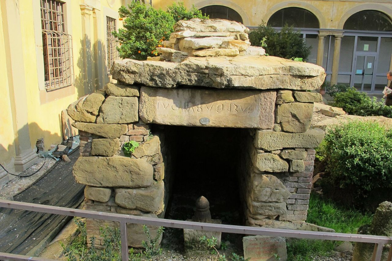 An ancient Etruscan tomb of Vetulonia, near Castiglione della Pescaia