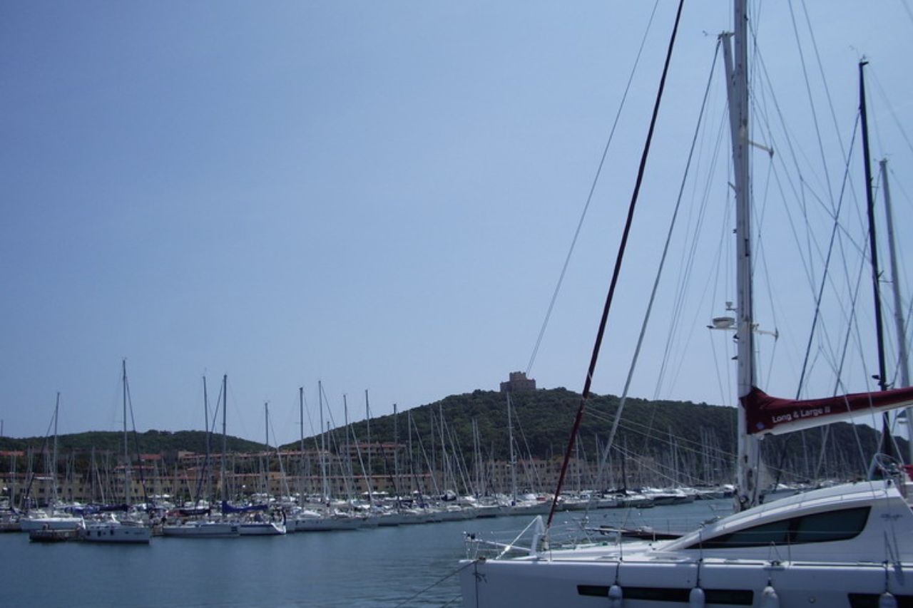 Some boats moored at the port of Punta Ala, near Castiglione della Pescaia