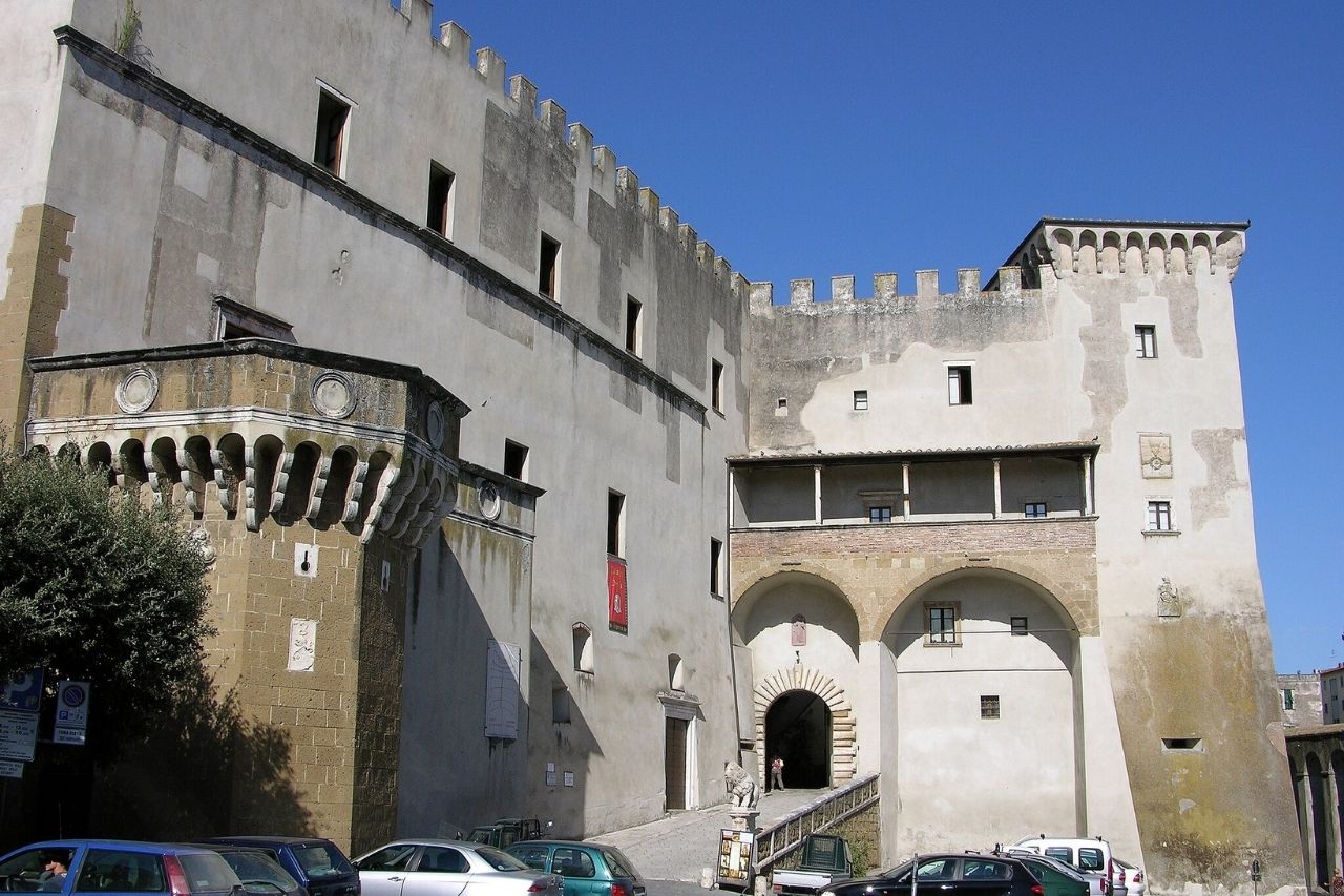 The historic entrance of the Orsini palace in Pitigliano