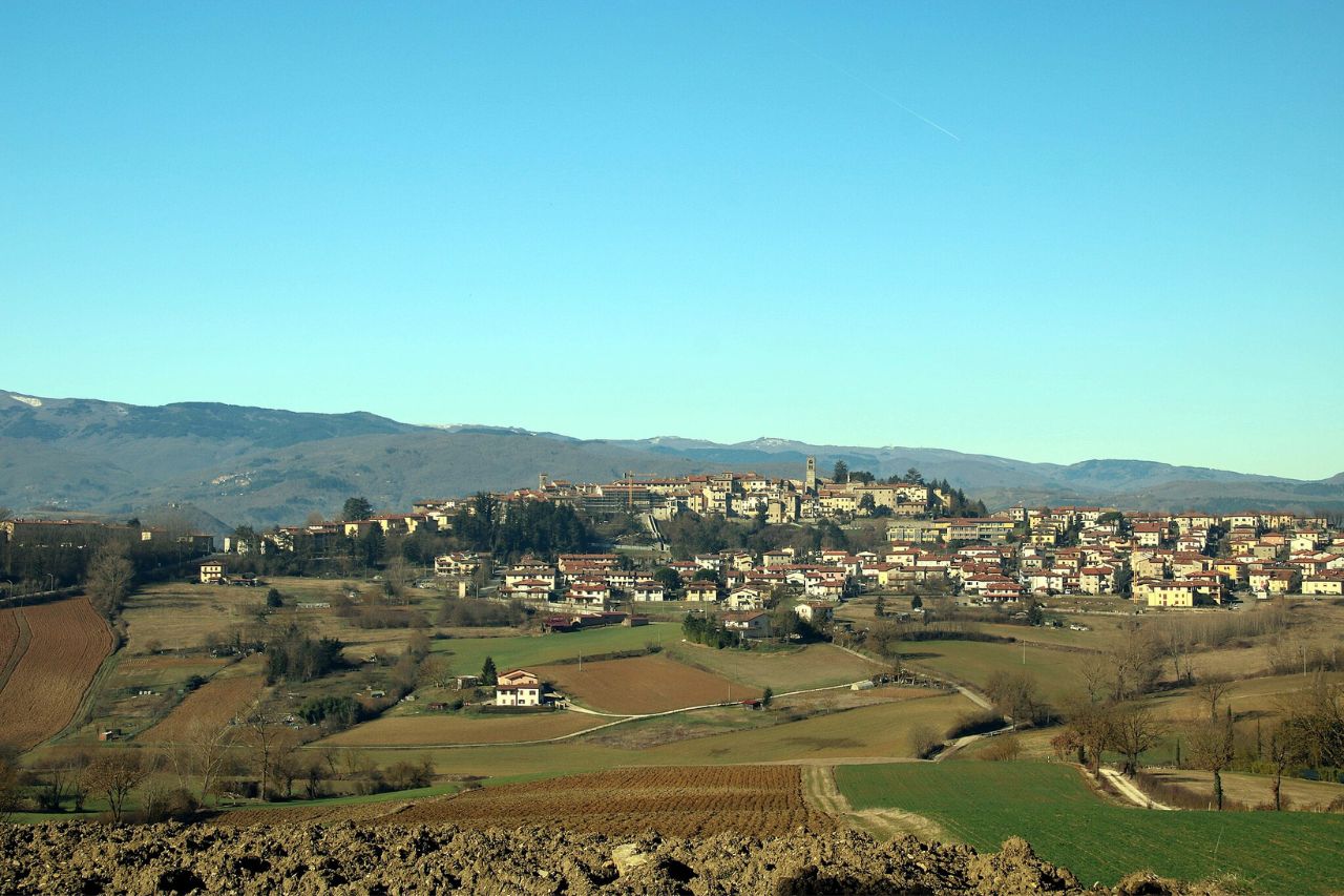 The panoramic view of Bibbiena, near Poppi