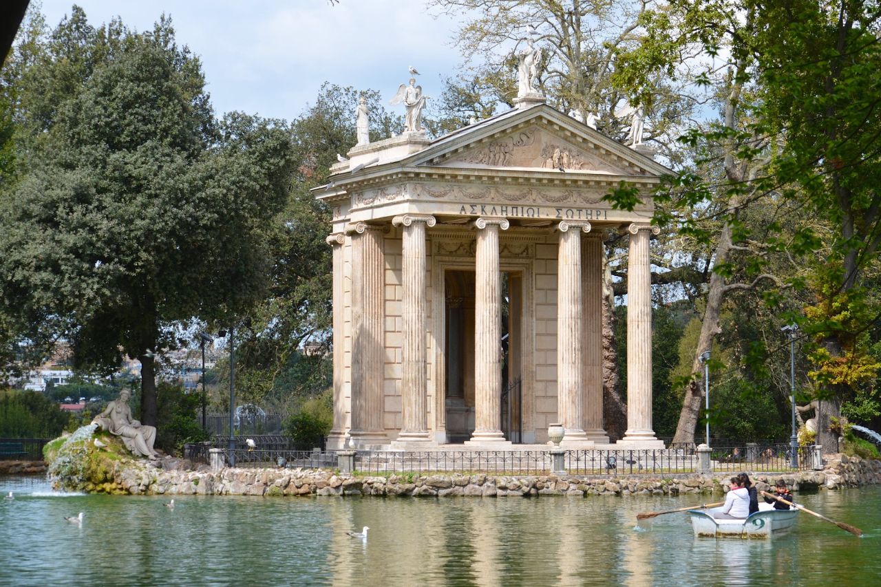 The Temple of Aesculapius, a revered ancient Roman temple dedicated to the god of healing, Aesculapius