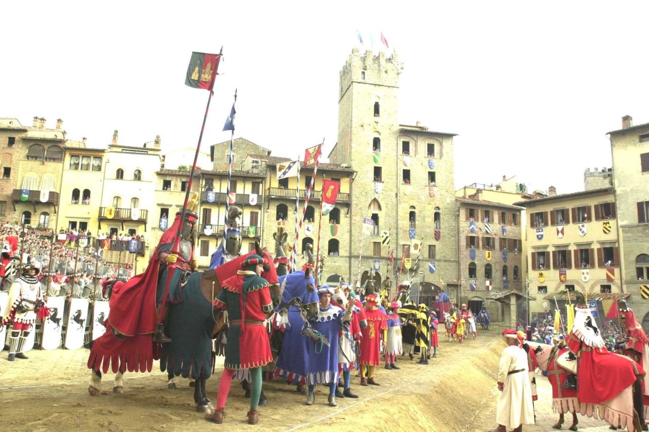 The citizens of Arezzo are celebrating the Giostra del Sarracino in Tuscany in June