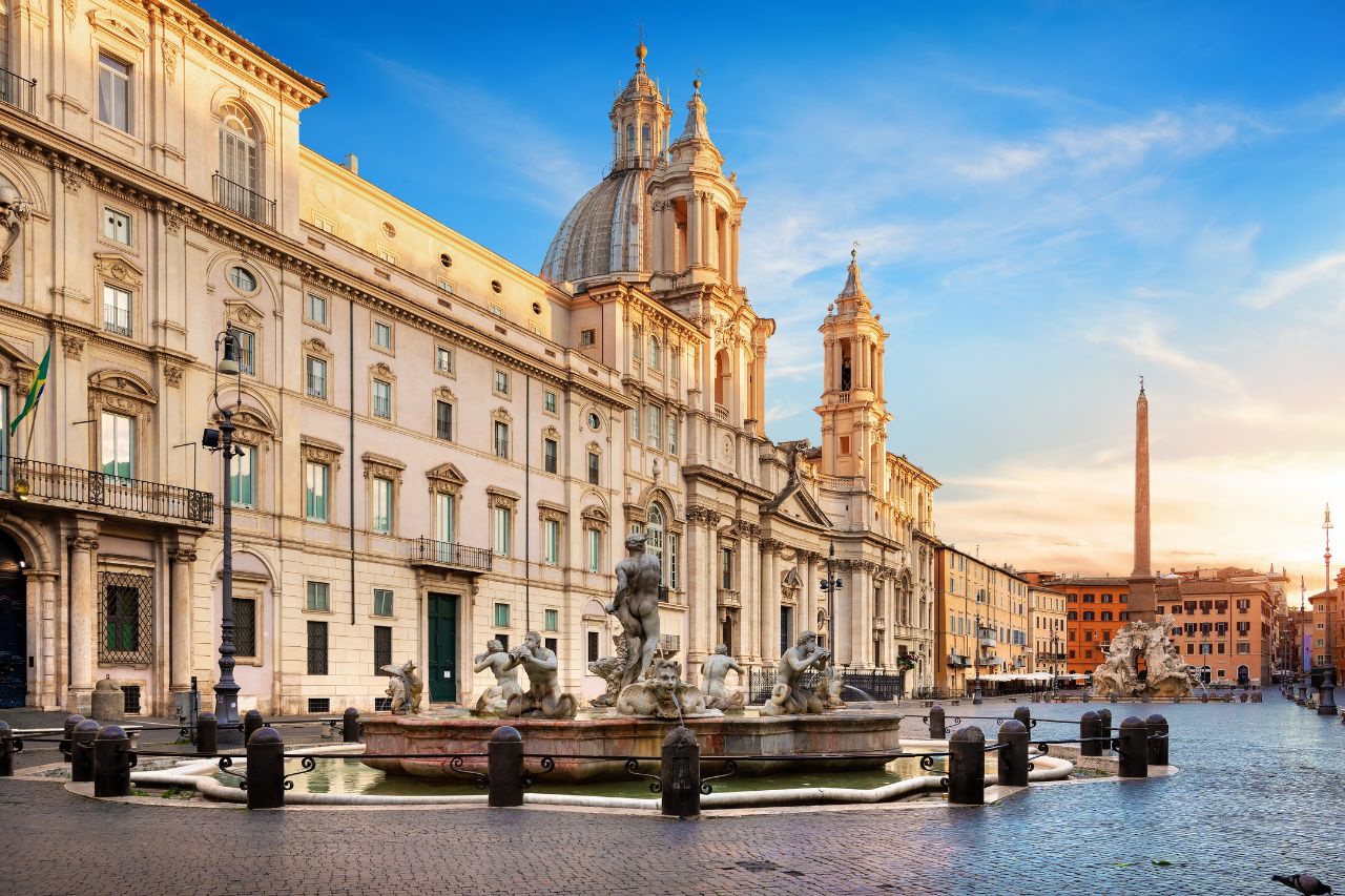Piazza Navona is a great place to admire art in Rome