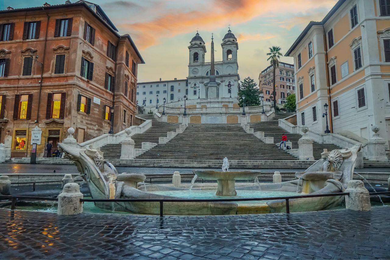 The Spanish steps in Rome